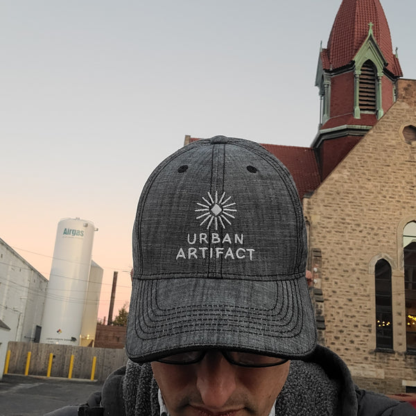 Gray Embroidered Cap